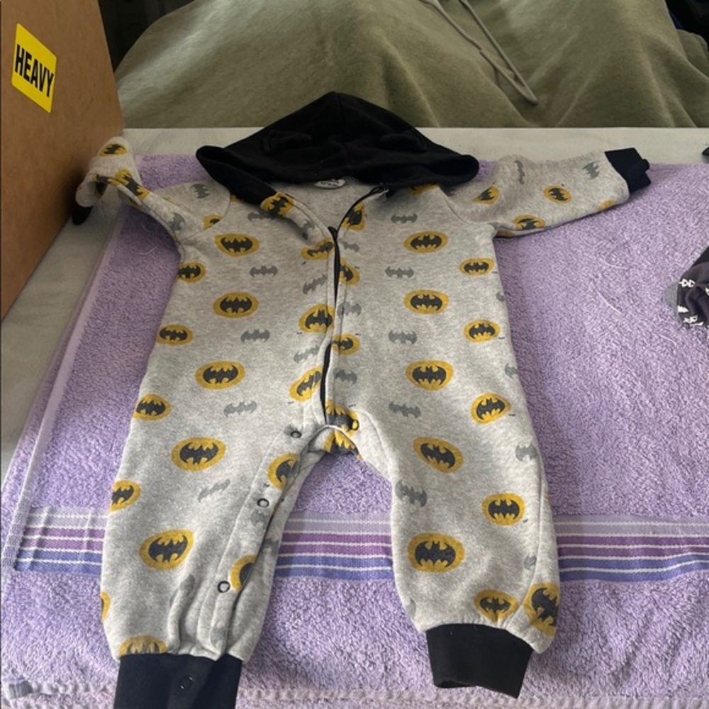 Batman Black and Gray Baby Outfit